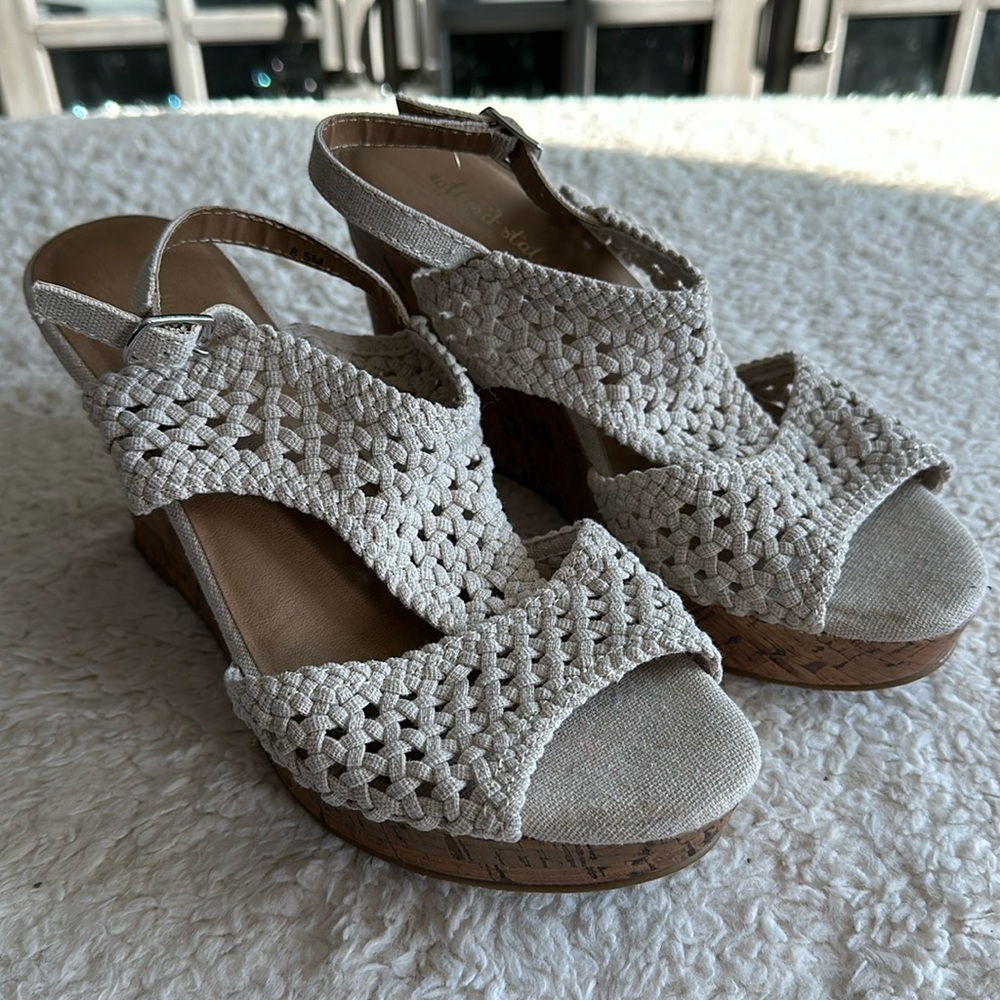 Altar’d State Crochet Wedge Sandals